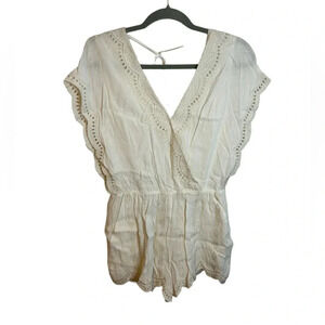 Sugarlips Cream Eyelet Romper